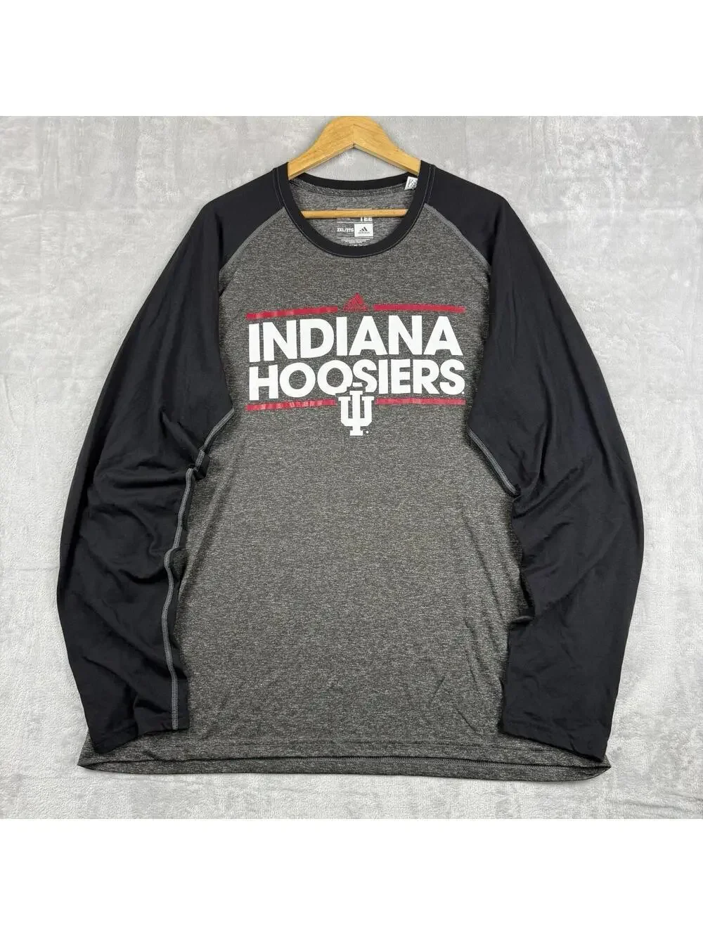 Adidas Indiana Hoosiers Ultimate Tee Long Sleeve Shirt Mens 2XL NCAA Basketball